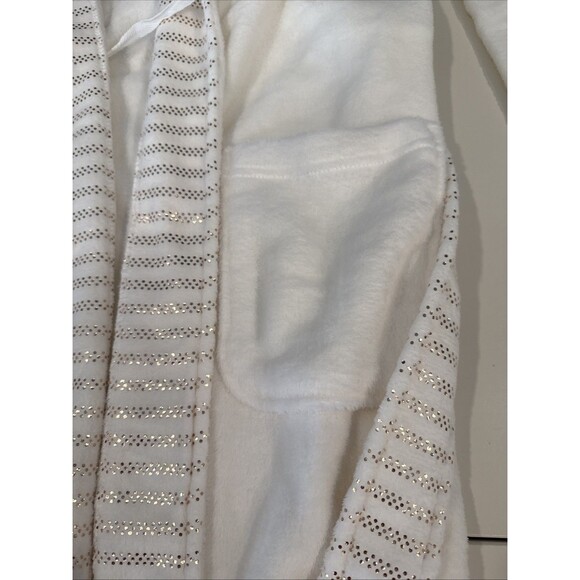 Comfort Code Cuddl Duds Plush Sherpa Cream And Gold Accents Robe Size XS - Picture 3 of 7